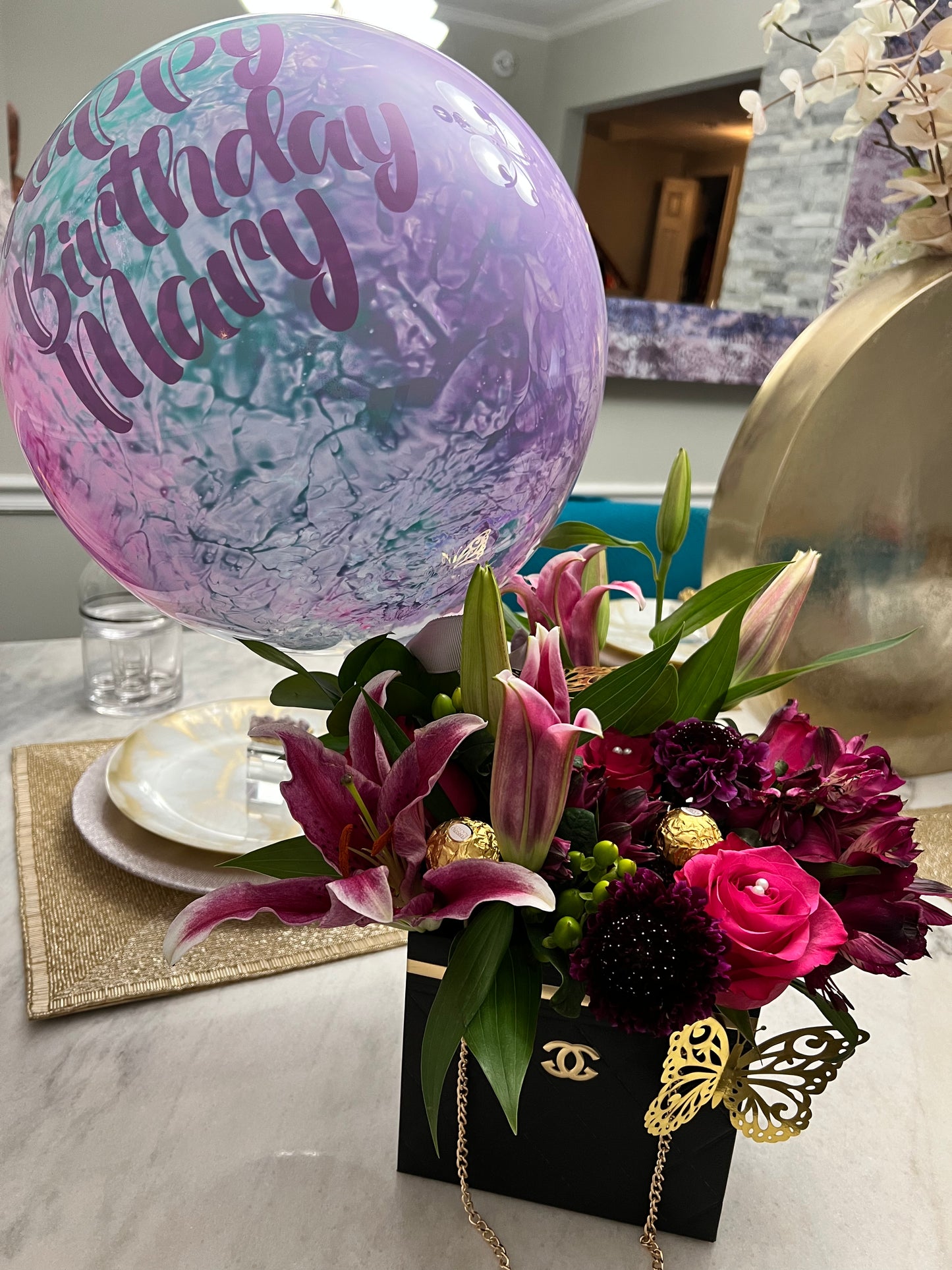 Purse bouquet box